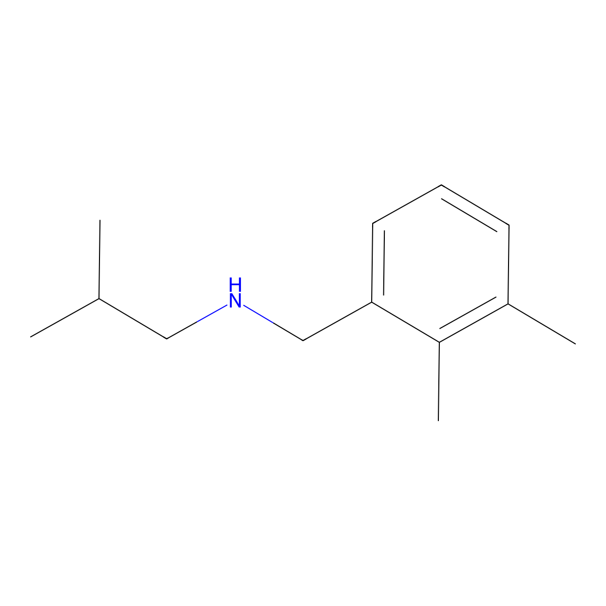 [(2,3-Dimethylphenyl)methyl](2-methylpropyl)amine molecular structure, CAS 1182934-52-6