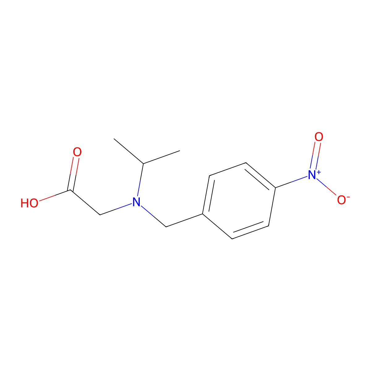 [Isopropyl-(4-nitro-benzyl)-amino]-acetic acid molecular structure, CAS 1182936-50-0