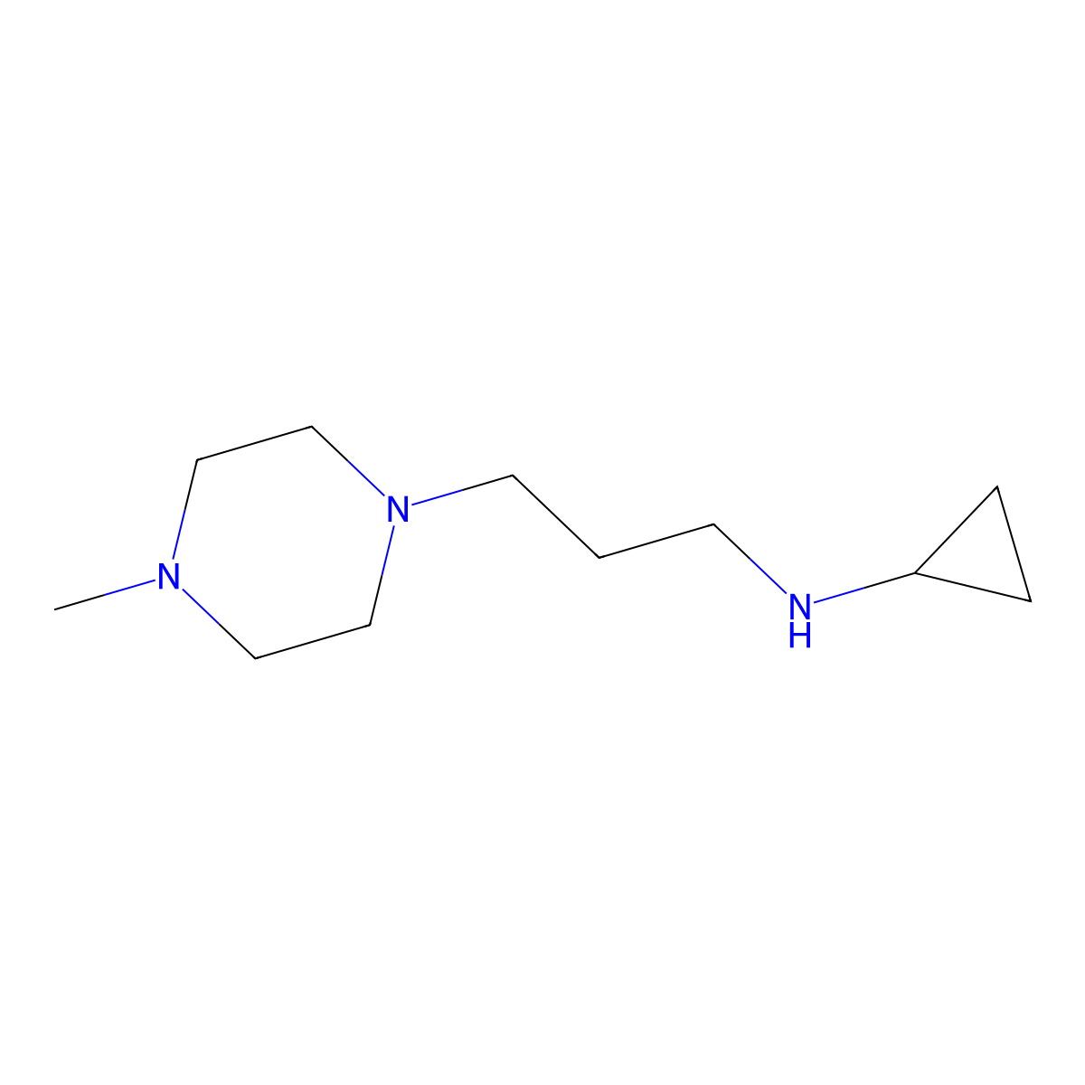 N-[3-(4-methylpiperazin-1-yl)propyl]cyclopropanamine molecular structure, CAS 1182937-86-5