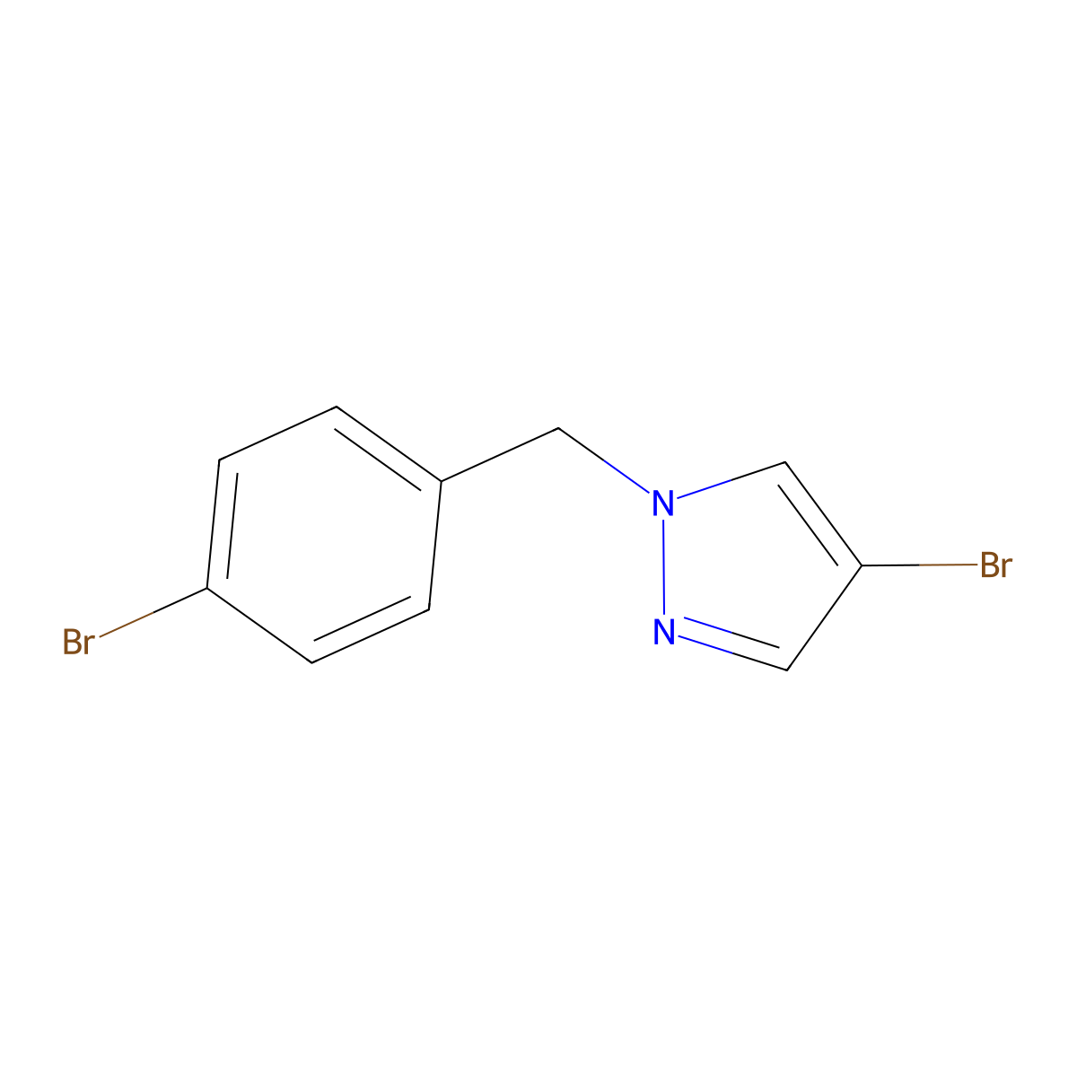 1-(4-Bromobenzyl)-4-bromo-1H-pyrazole molecular structure, CAS 1182939-47-4