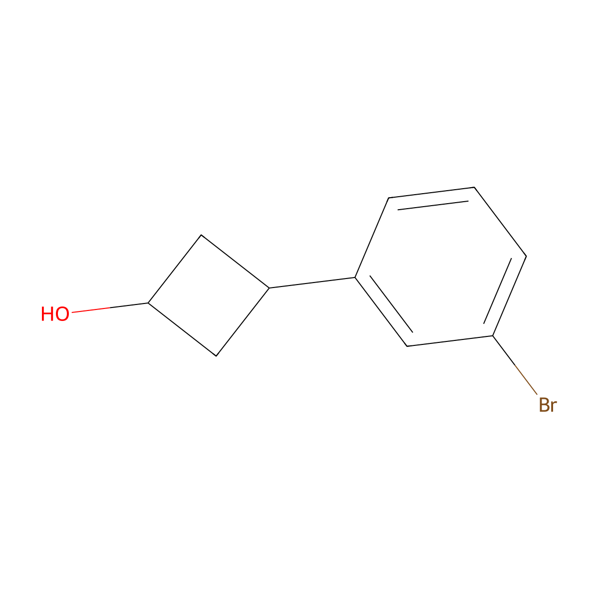 3-(3-Bromophenyl)cyclobutan-1-ol molecular structure, CAS 1182940-84-6