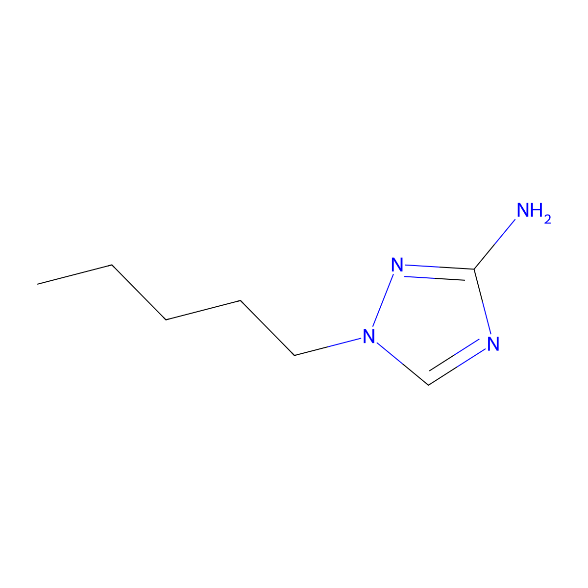 1-Pentyl-1H-1,2,4-triazol-3-amine molecular structure, CAS 1182952-47-1