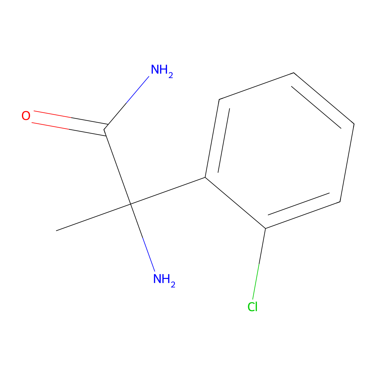 2-Amino-2-(2-chlorophenyl)propanamide molecular structure, CAS 1182954-44-4