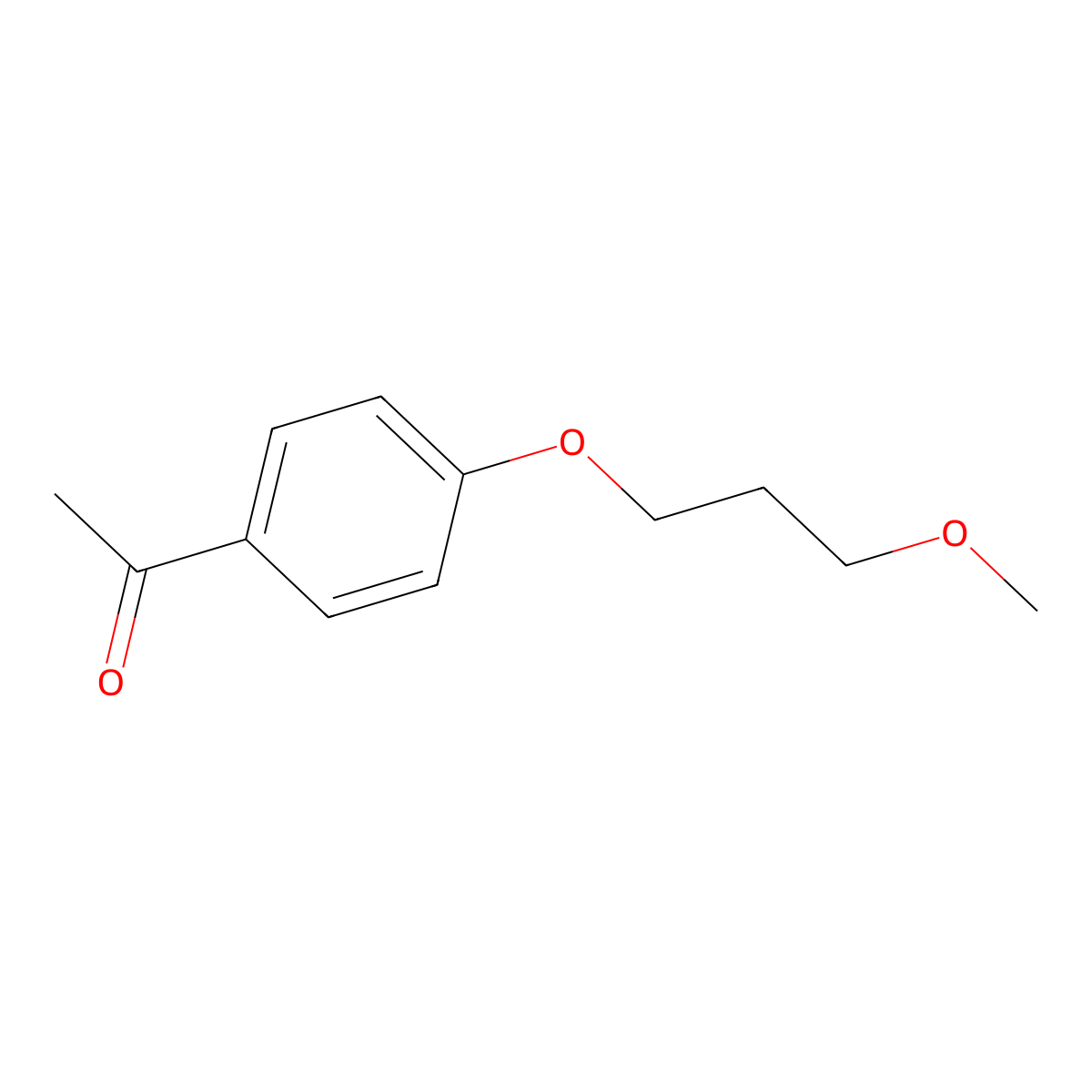 Ethanone, 1-[4-(3-methoxypropoxy)phenyl]- molecular structure, CAS 1182961-96-1