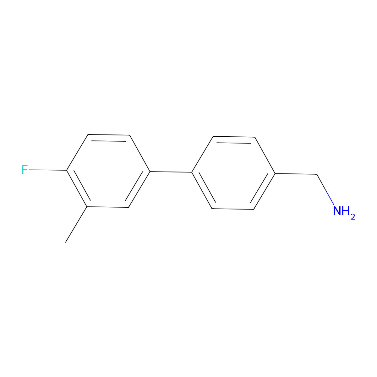 (4'-Fluoro-3'-methyl-[1,1'-biphenyl]-4-yl)methanamine molecular structure, CAS 1182973-70-1