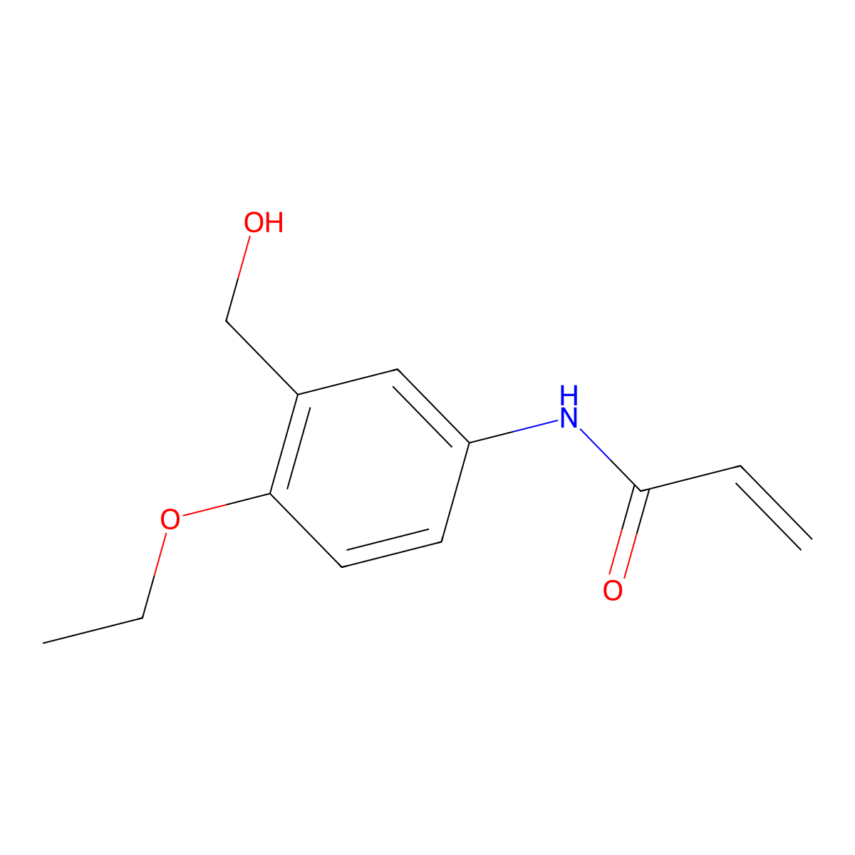 N-[4-ethoxy-3-(hydroxymethyl)phenyl]prop-2-enamide molecular structure, CAS 1182975-44-5