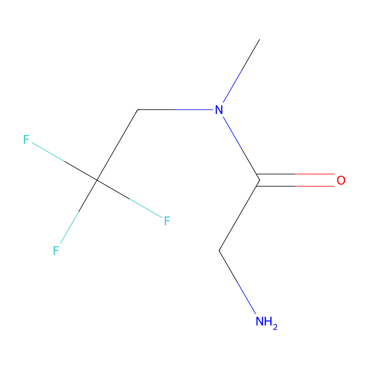 2-amino-N-methyl-N-(2,2,2-trifluoroethyl)acetamide molecular structure, CAS 1182975-70-7