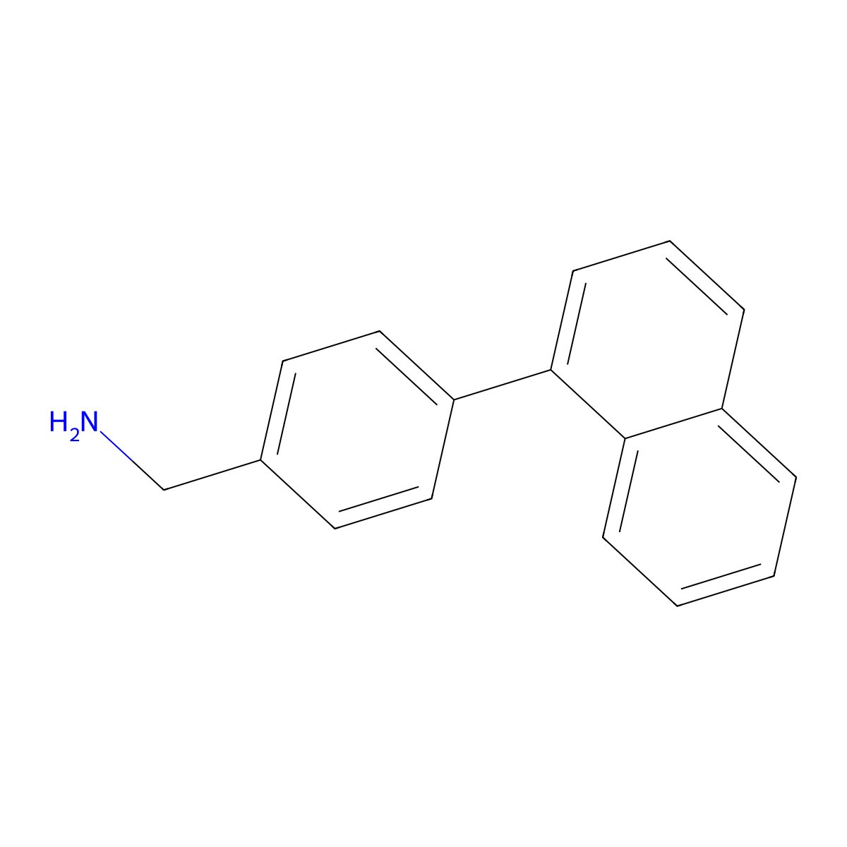4-(1-Naphthalenyl)benzenemethanamine molecular structure, CAS 1182977-17-8