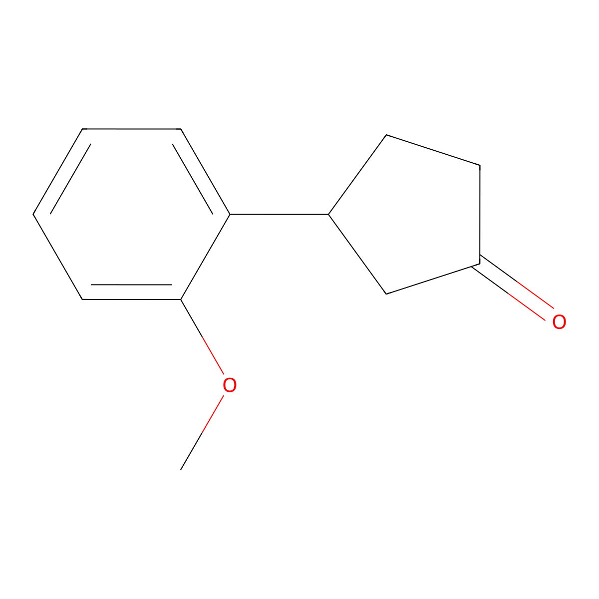 3-(2-Methoxyphenyl)cyclopentanone molecular structure, CAS 118298-27-4