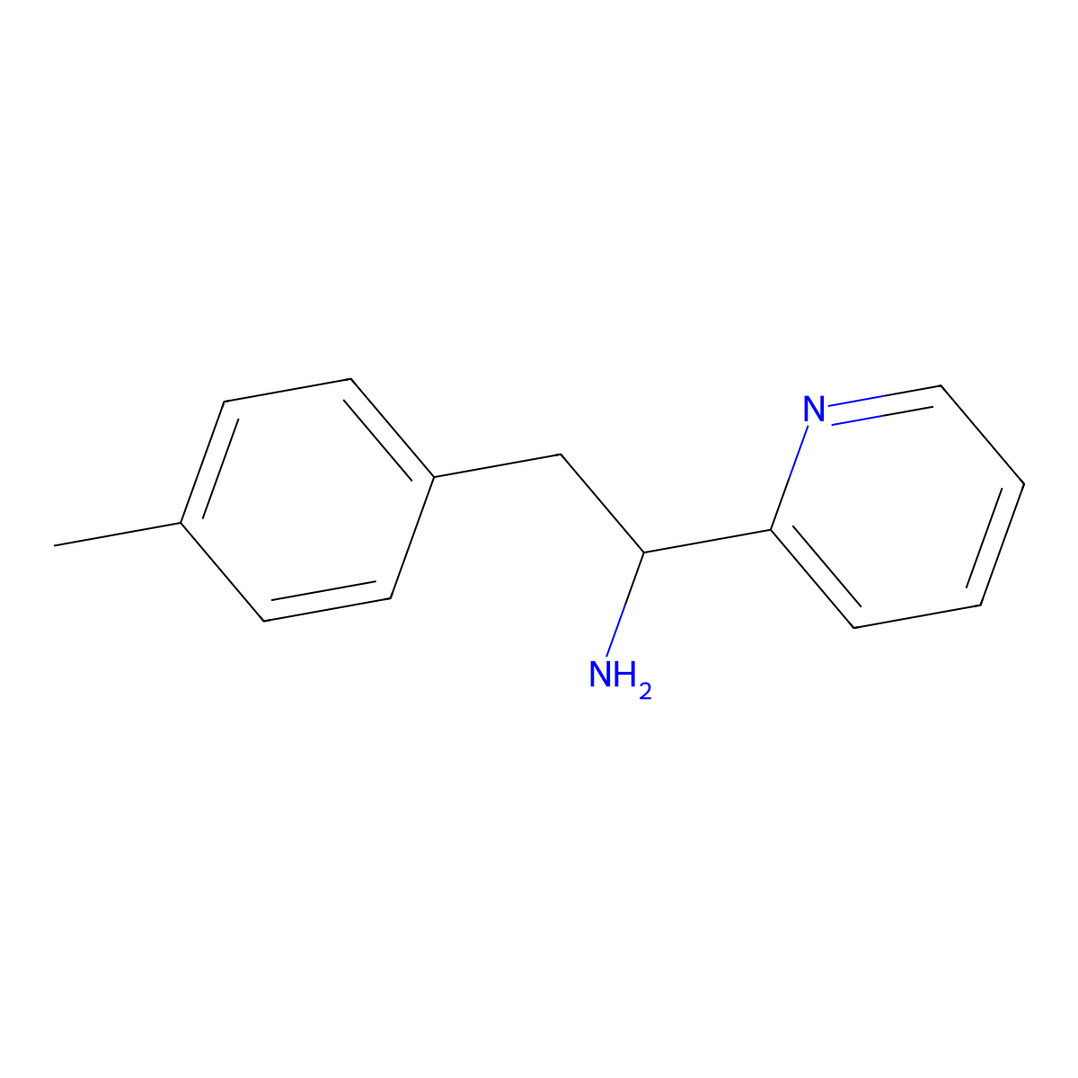 2-(4-Methylphenyl)-1-(pyridin-2-yl)ethan-1-amine molecular structure, CAS 1182987-79-6