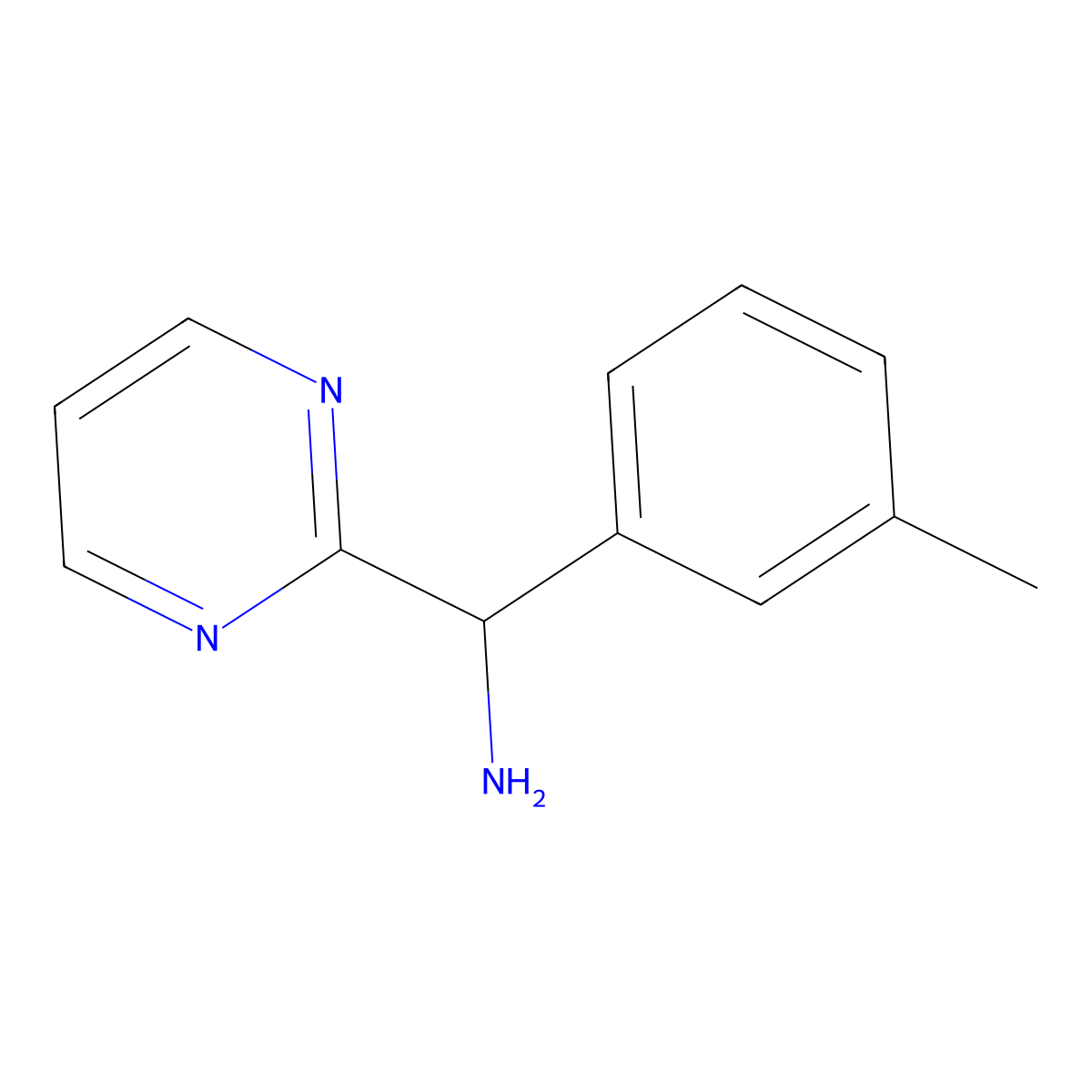 Pyrimidin-2-yl(m-tolyl)methanamine molecular structure, CAS 1182988-03-9