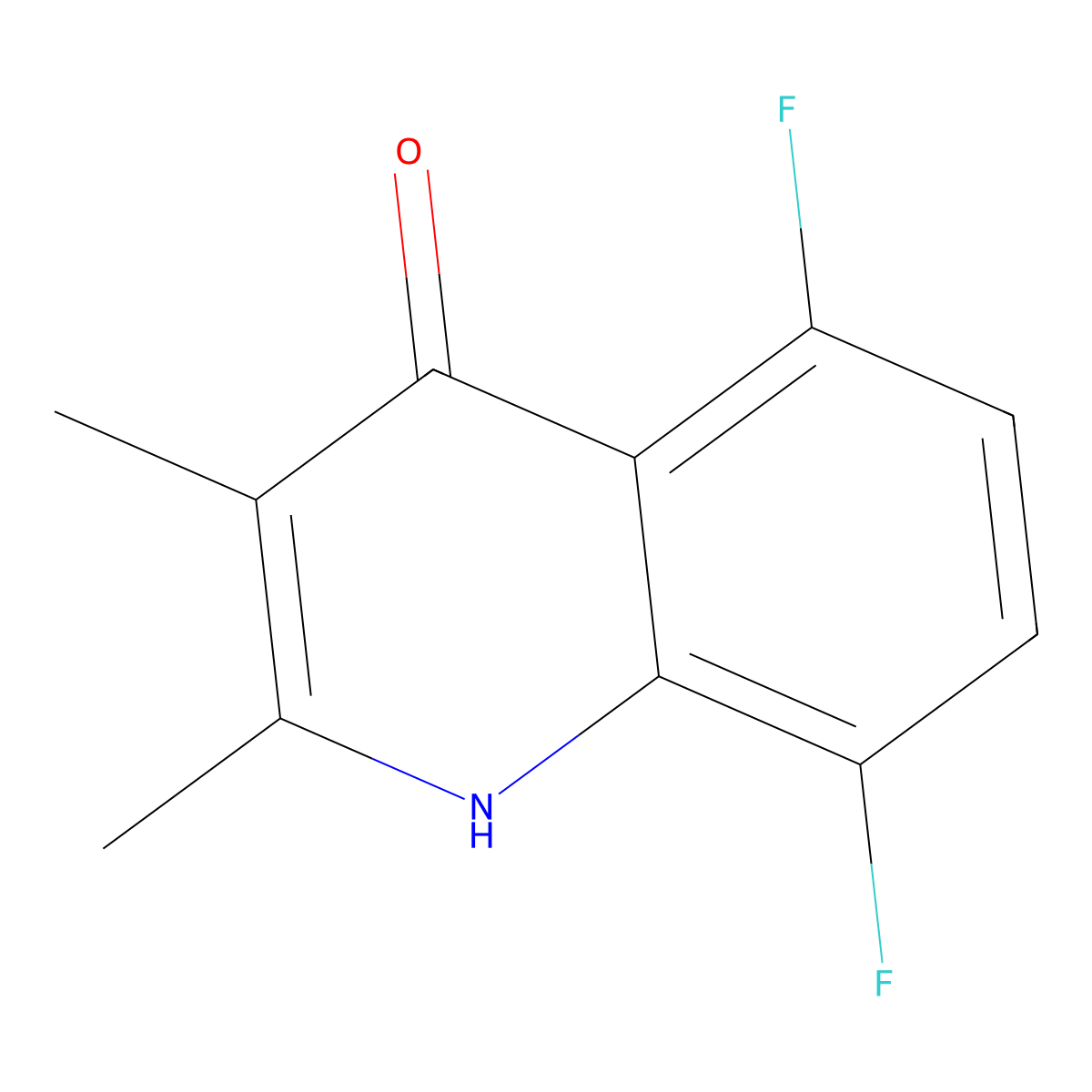 5,8-Difluoro-2,3-dimethyl-1,4-dihydroquinolin-4-one molecular structure, CAS 1182991-43-0