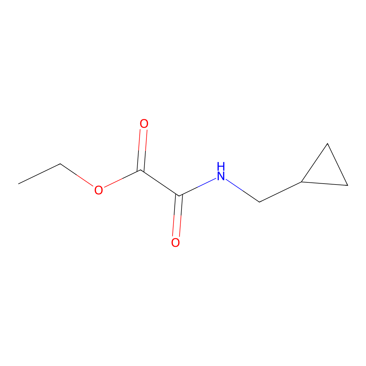 Ethyl [(cyclopropylmethyl)amino](oxo)acetate molecular structure, CAS 1182996-38-8