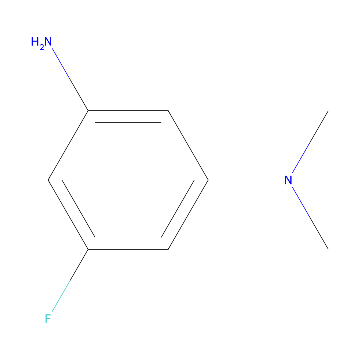 5-fluoro-N1,N1-dimethylbenzene-1,3-diamine molecular structure, CAS 1182997-62-1