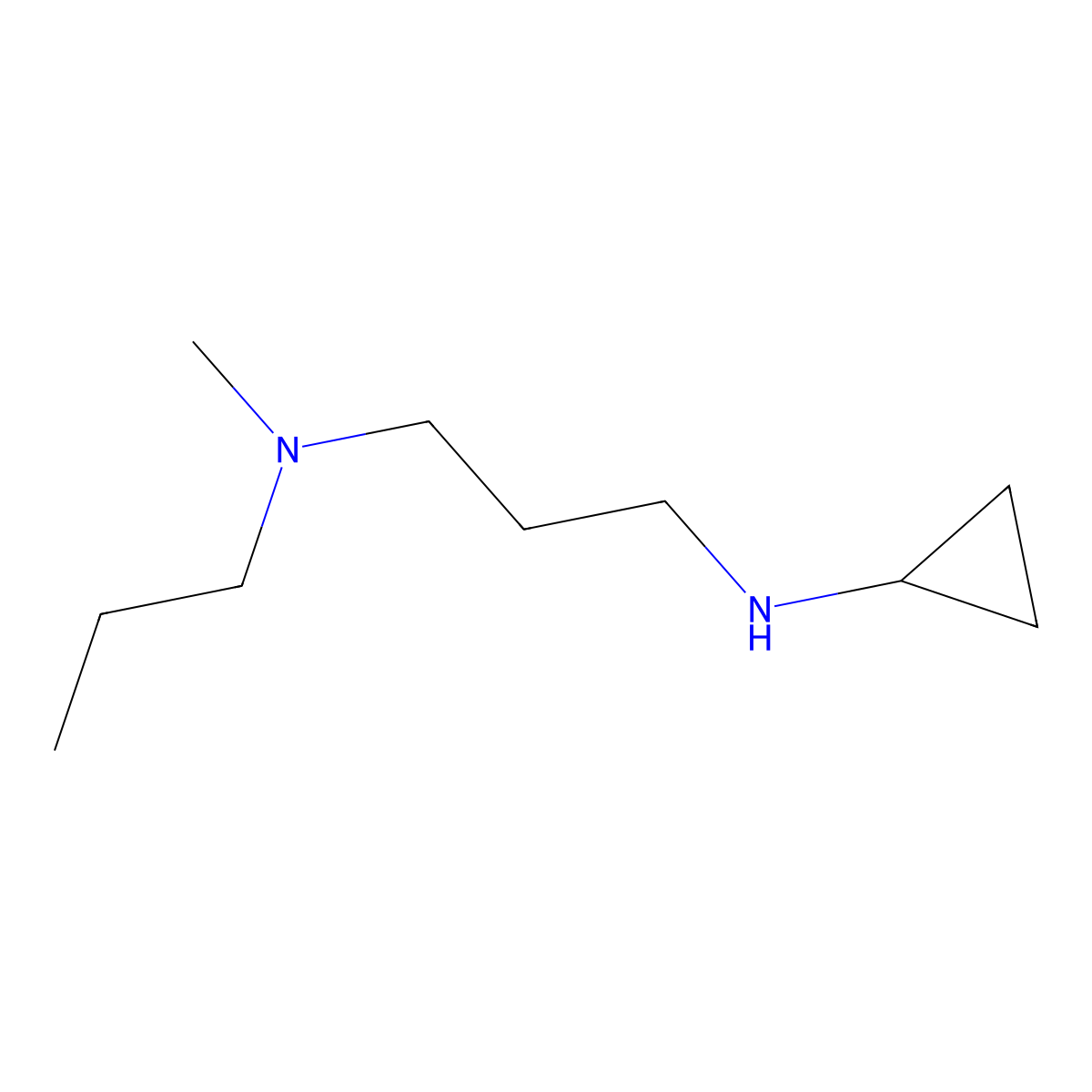 N-{3-[methyl(propyl)amino]propyl}cyclopropanamine molecular structure, CAS 1183000-13-6