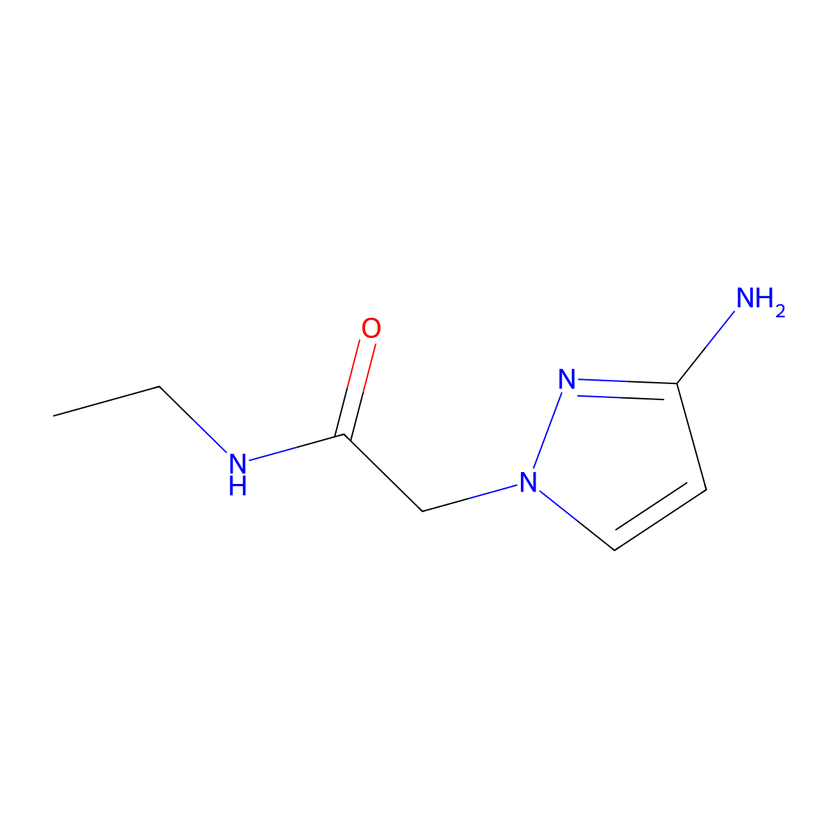 2-(3-amino-1H-pyrazol-1-yl)-N-ethylacetamide molecular structure, CAS 1183004-18-3