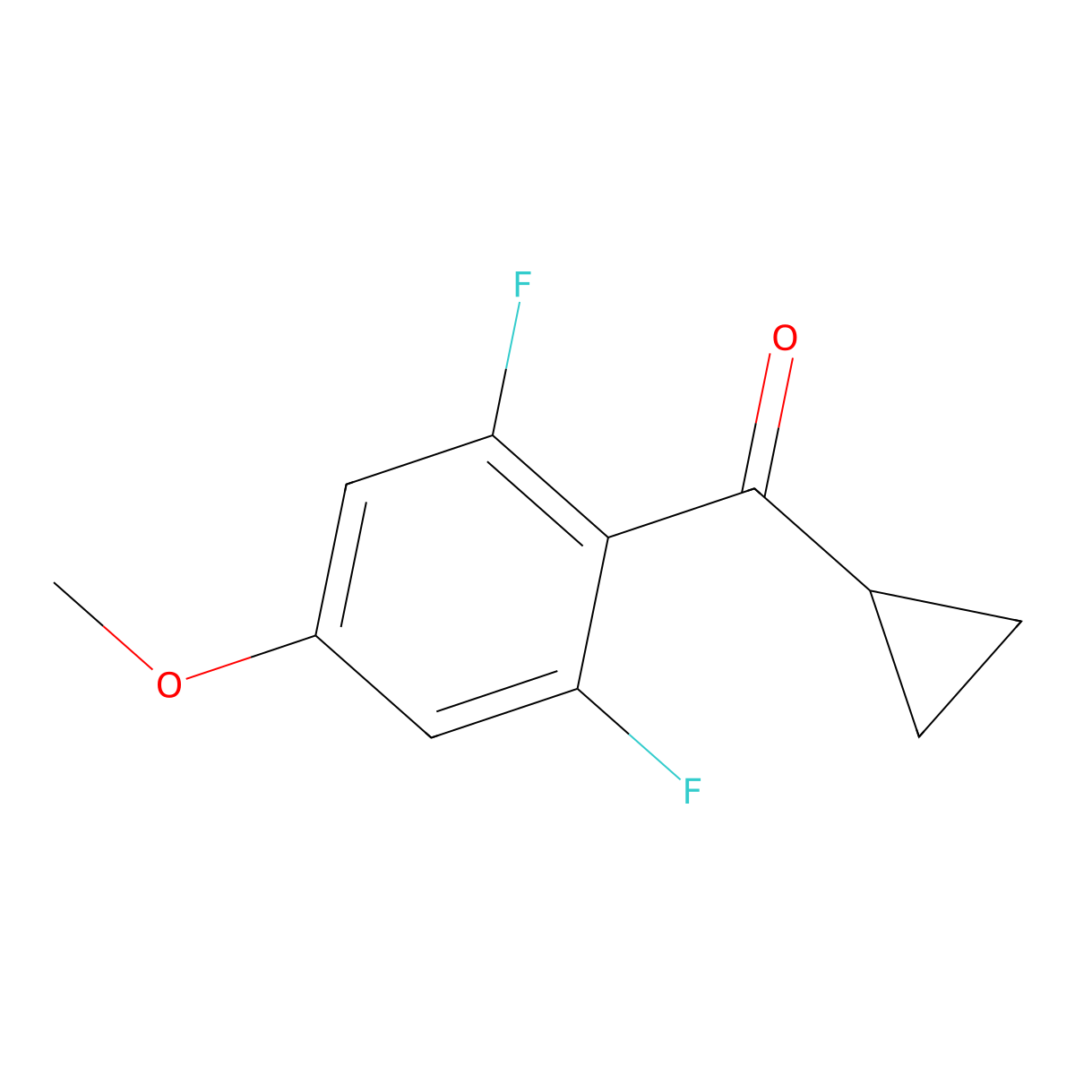 Cyclopropyl(2,6-difluoro-4-methoxyphenyl)methanone molecular structure, CAS 1183005-10-8