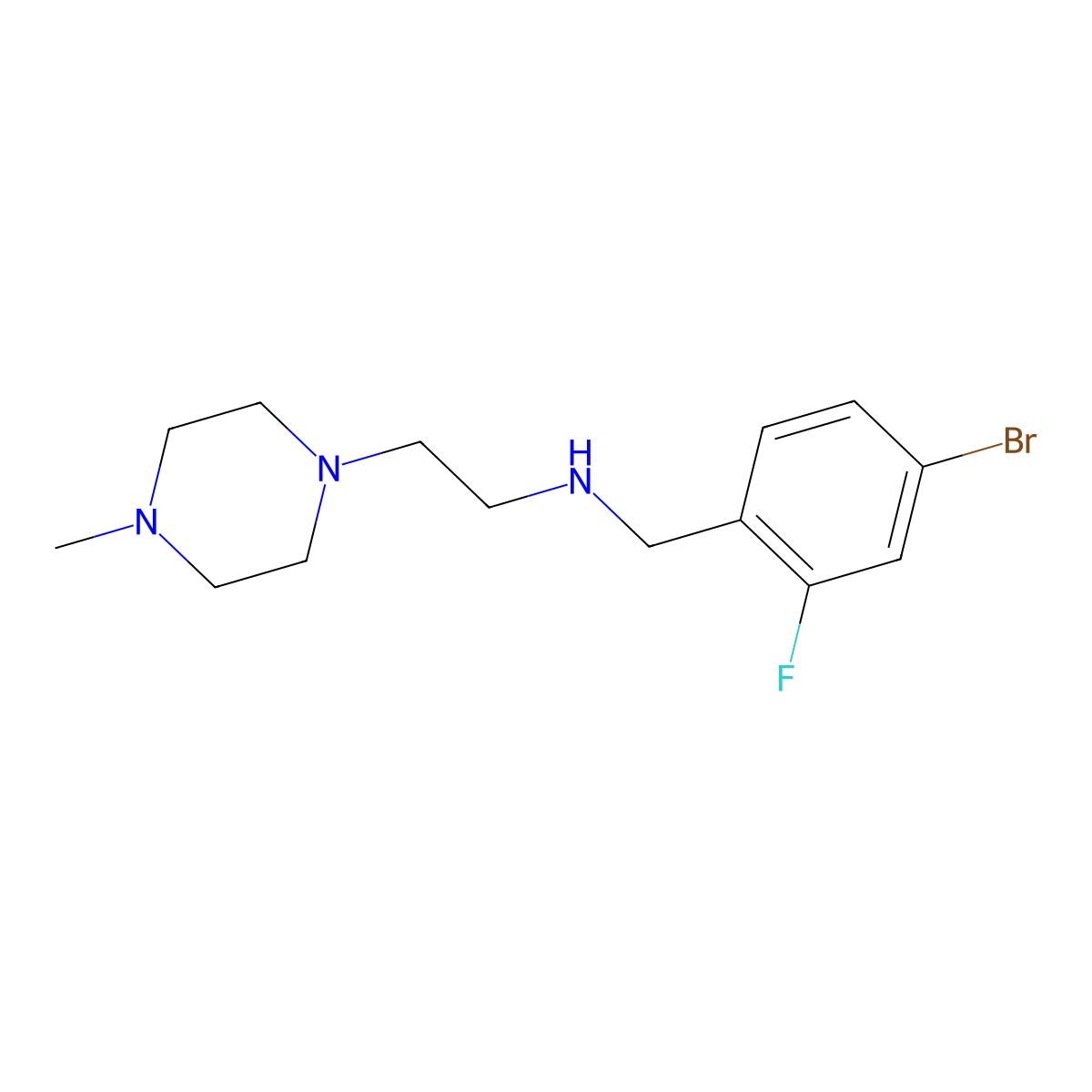 [(4-Bromo-2-fluorophenyl)methyl][2-(4-methylpiperazin-1-yl)ethyl]amine molecular structure, CAS 1183009-18-8
