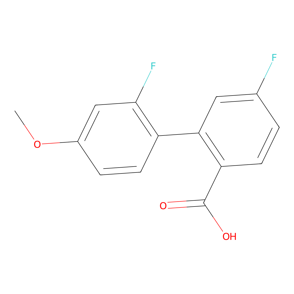 4-Fluoro-2-(2-fluoro-4-methoxyphenyl)benzoic acid molecular structure, CAS 1183009-21-3