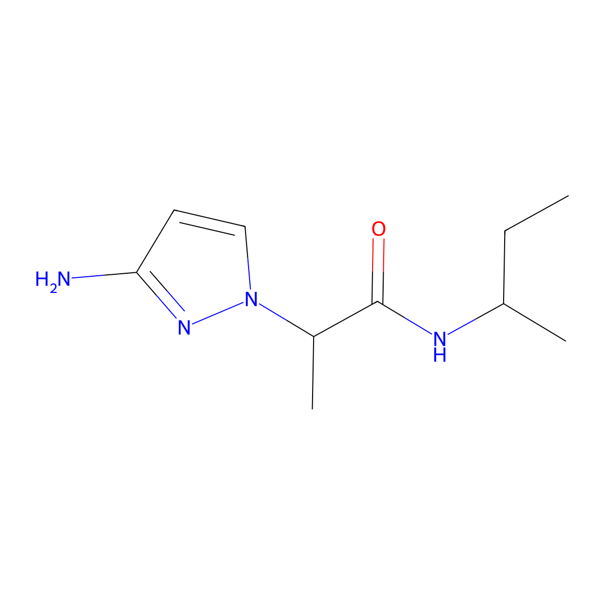 2-(3-Amino-1h-pyrazol-1-yl)-N-(sec-butyl)propanamide molecular structure, CAS 1183010-38-9