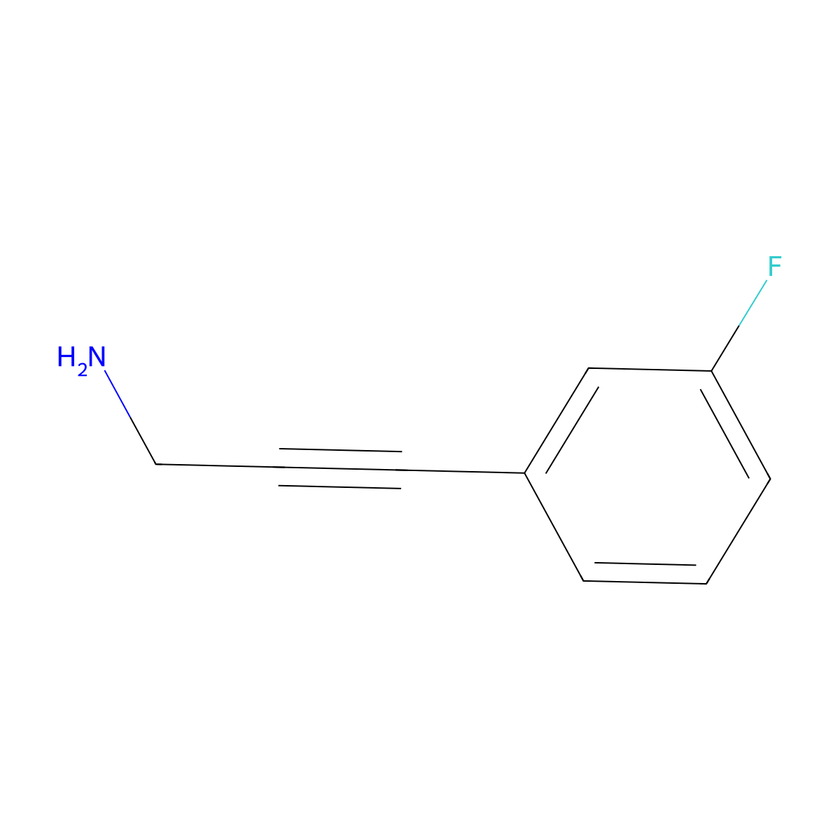 3-(3-Fluorophenyl)prop-2-yn-1-amine molecular structure, CAS 1183011-79-1