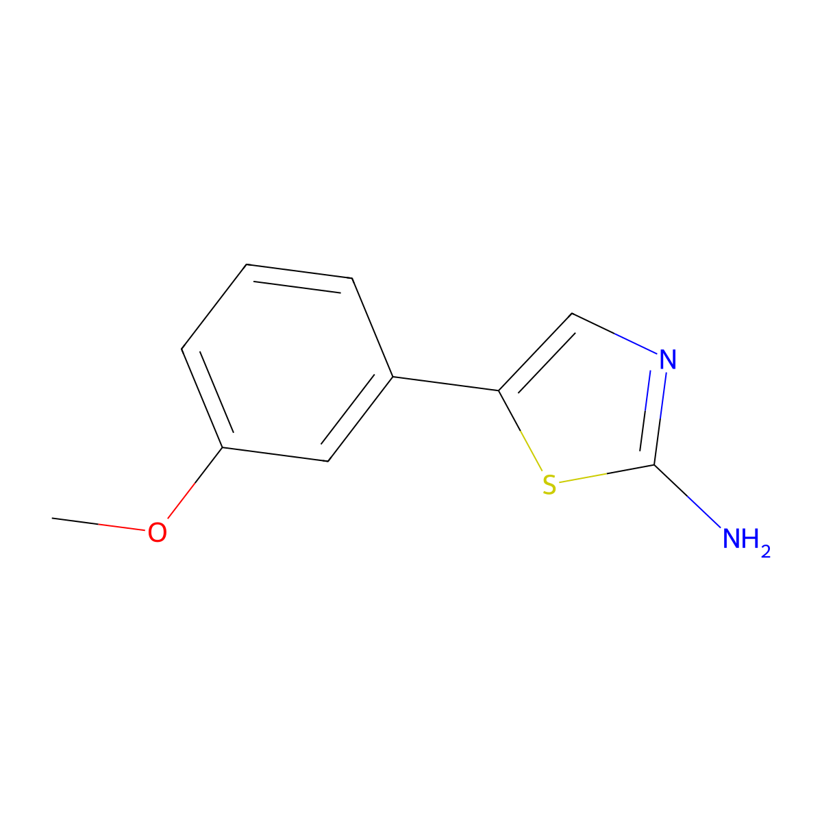 5-(3-Methoxyphenyl)thiazol-2-amine molecular structure, CAS 1183012-58-9