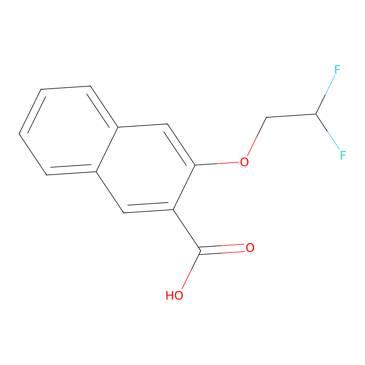 3-(2,2-Difluoroethoxy)-2-naphthoic acid molecular structure, CAS 1183017-57-3