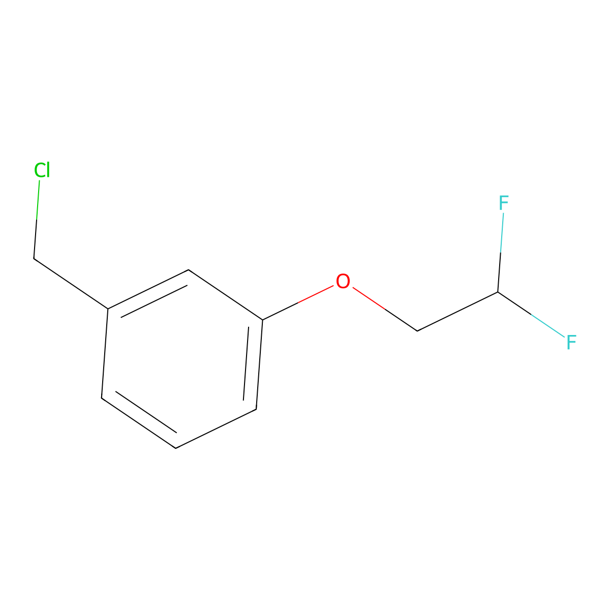 3-(Chloromethyl)phenyl 2,2-difluoroethyl ether molecular structure, CAS 1183018-51-0