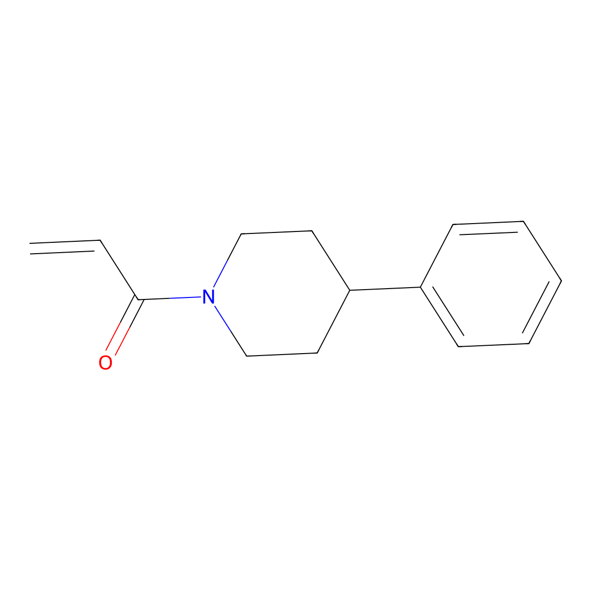 1-(4-Phenylpiperidin-1-yl)prop-2-en-1-one molecular structure, CAS 1183031-77-7