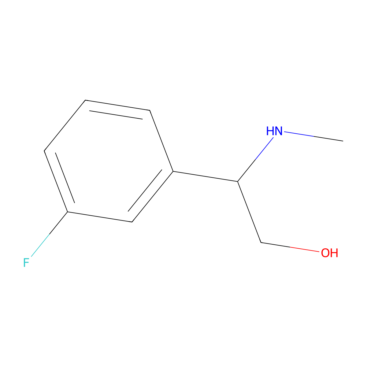 2-(3-Fluorophenyl)-2-(methylamino)ethan-1-ol molecular structure, CAS 1183031-78-8