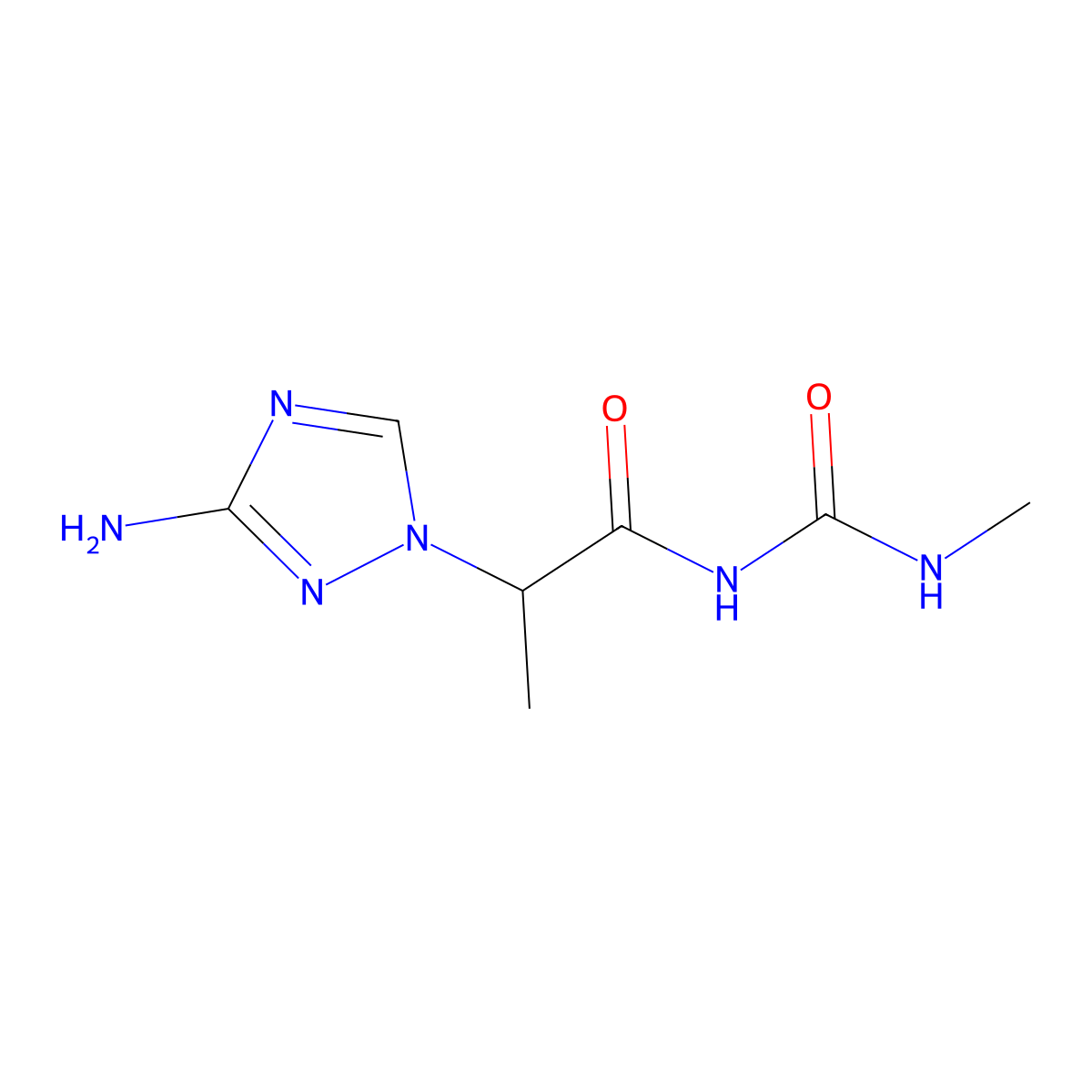 2-(3-Amino-1h-1,2,4-triazol-1-yl)-N-(methylcarbamoyl)propanamide molecular structure, CAS 1183033-80-8