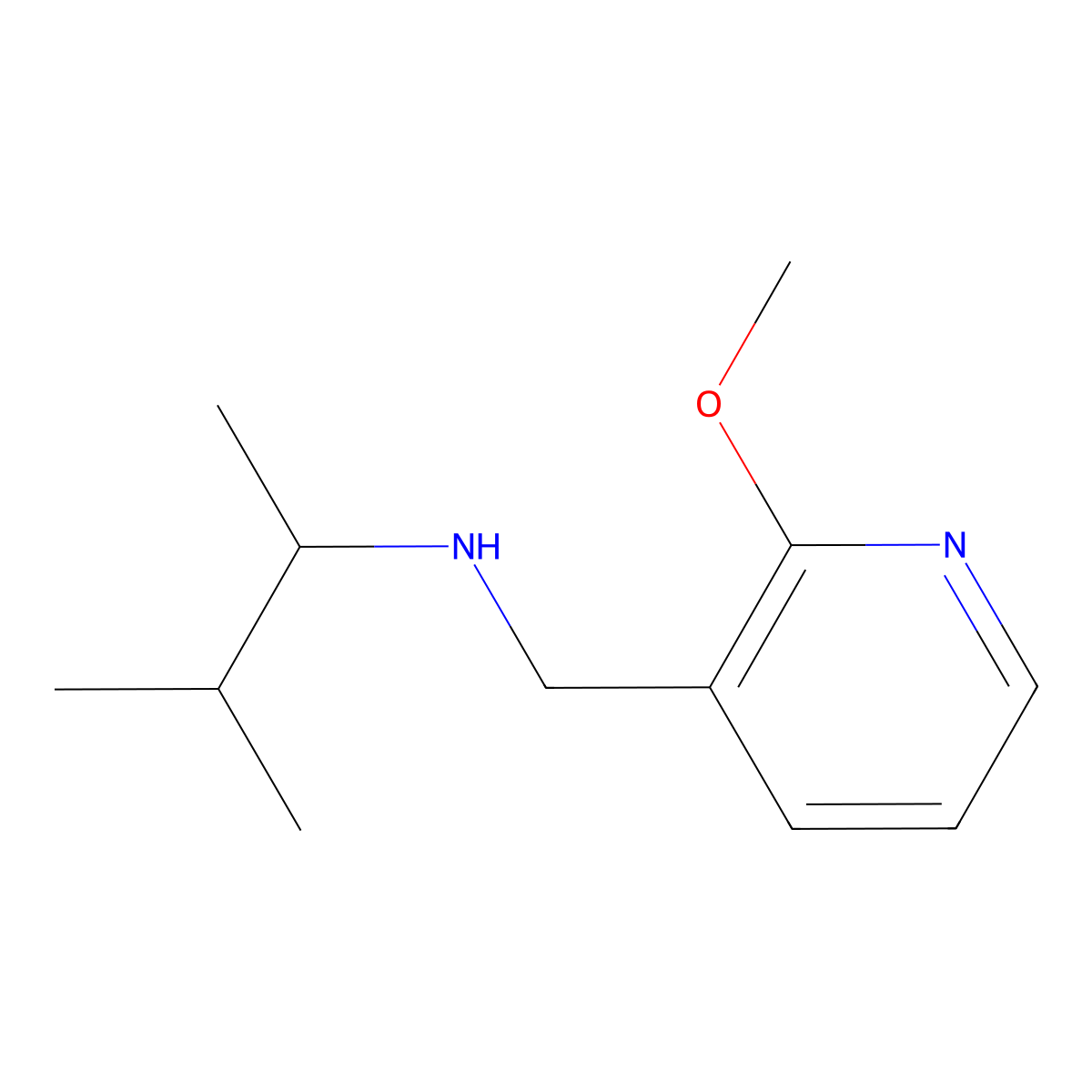 [(2-Methoxypyridin-3-yl)methyl](3-methylbutan-2-yl)amine molecular structure, CAS 1183037-64-0