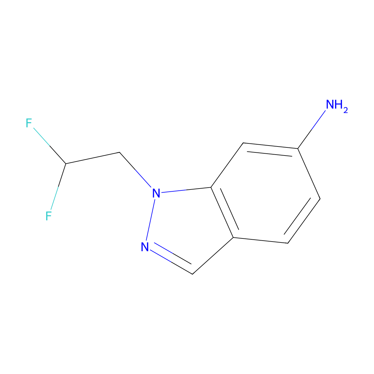 1-(2,2-Difluoroethyl)-1H-indazol-6-amine molecular structure, CAS 1183041-97-5