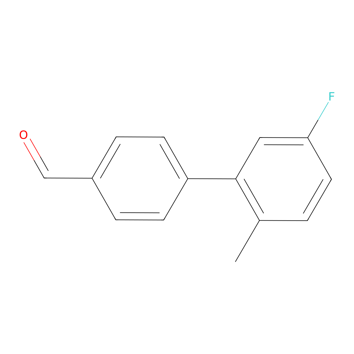 4-(3-Fluoro-6-methylphenyl)benzaldehyde molecular structure, CAS 1183043-65-3