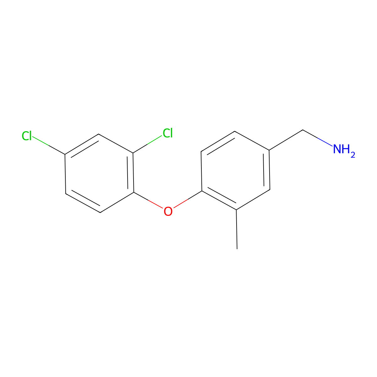 [4-(2,4-Dichlorophenoxy)-3-methylphenyl]methanamine molecular structure, CAS 1183048-20-5