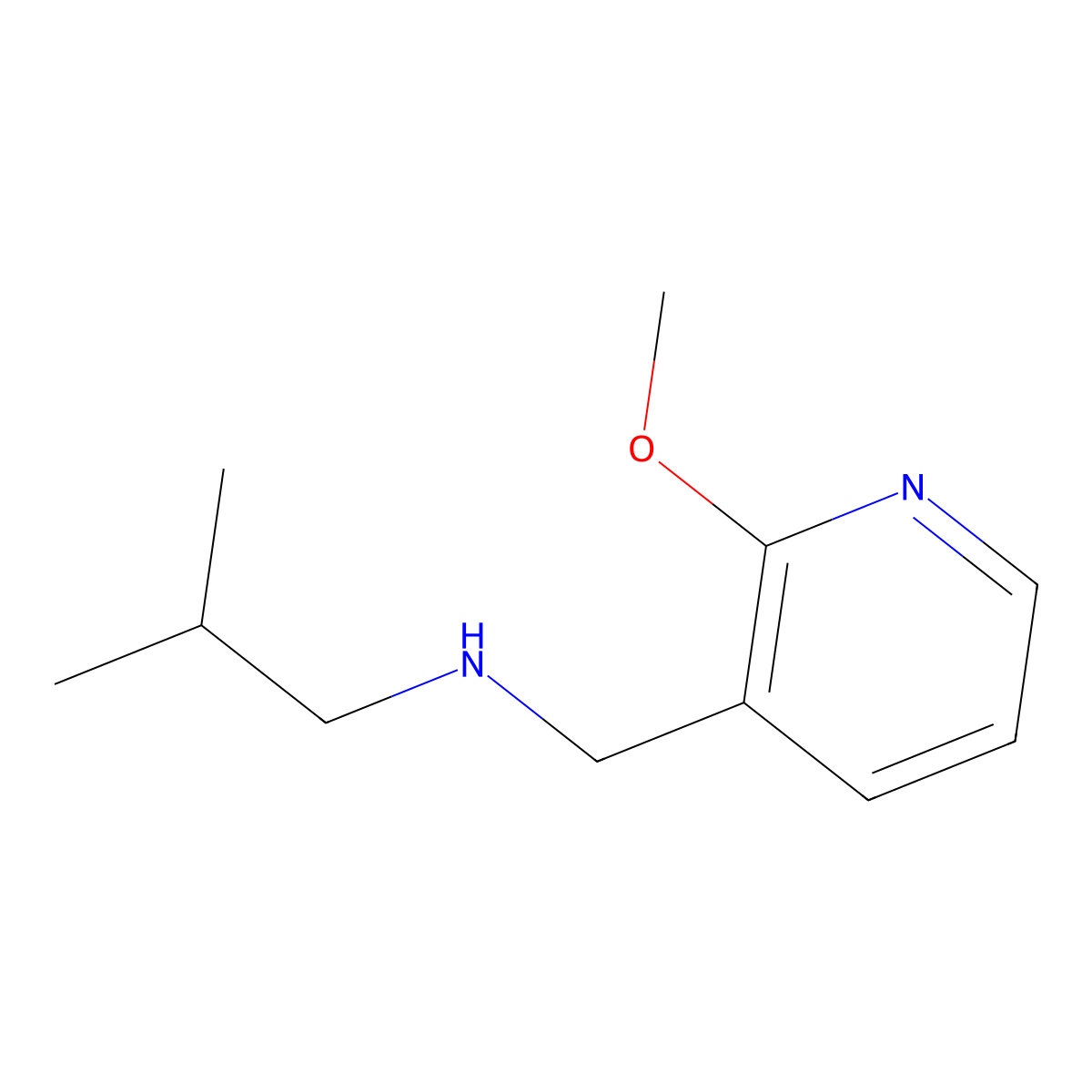 [(2-Methoxypyridin-3-yl)methyl](2-methylpropyl)amine molecular structure, CAS 1183050-30-7