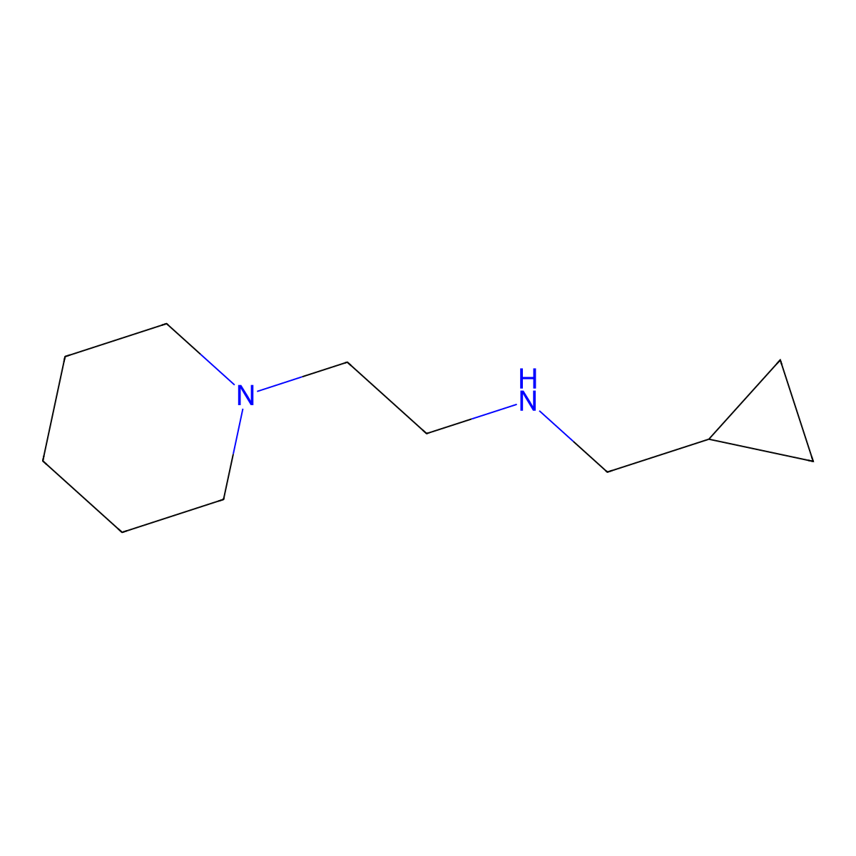(Cyclopropylmethyl)[2-(piperidin-1-yl)ethyl]amine molecular structure, CAS 1183051-22-0