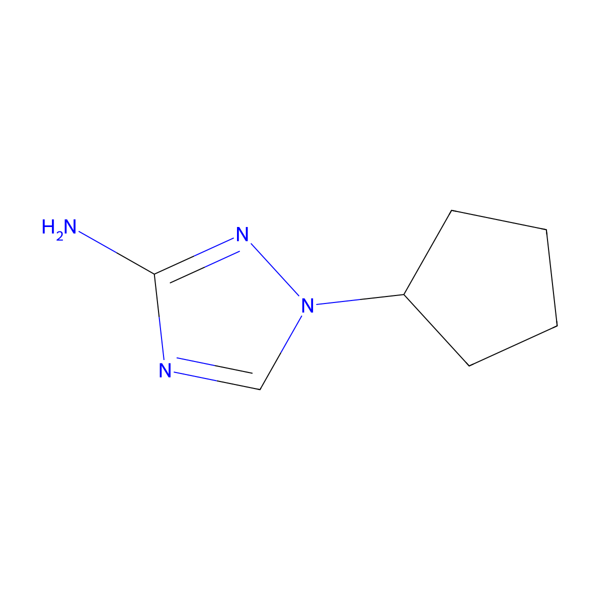 1-Cyclopentyl-1H-1,2,4-triazol-3-amine molecular structure, CAS 1183051-97-9