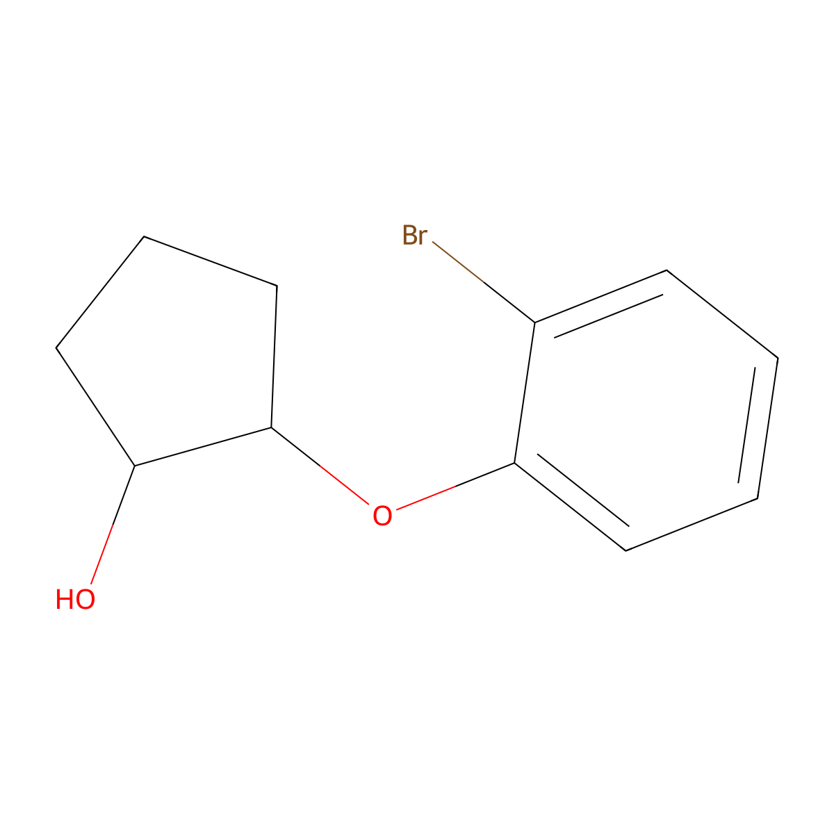 2-(2-Bromophenoxy)cyclopentan-1-ol molecular structure, CAS 1183053-40-8