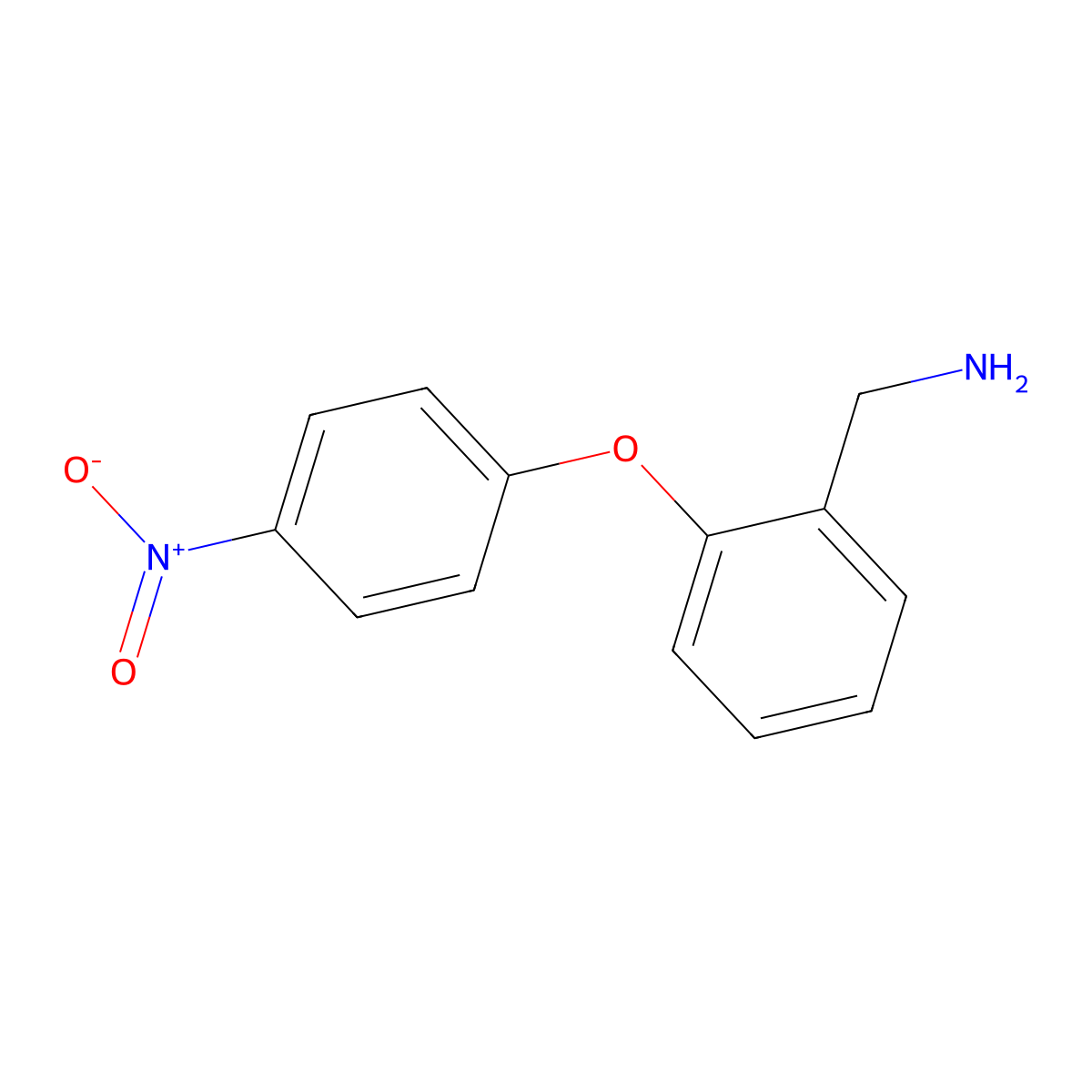 2-(4-Nitrophenoxy)-benzylamine molecular structure, CAS 1183053-69-1
