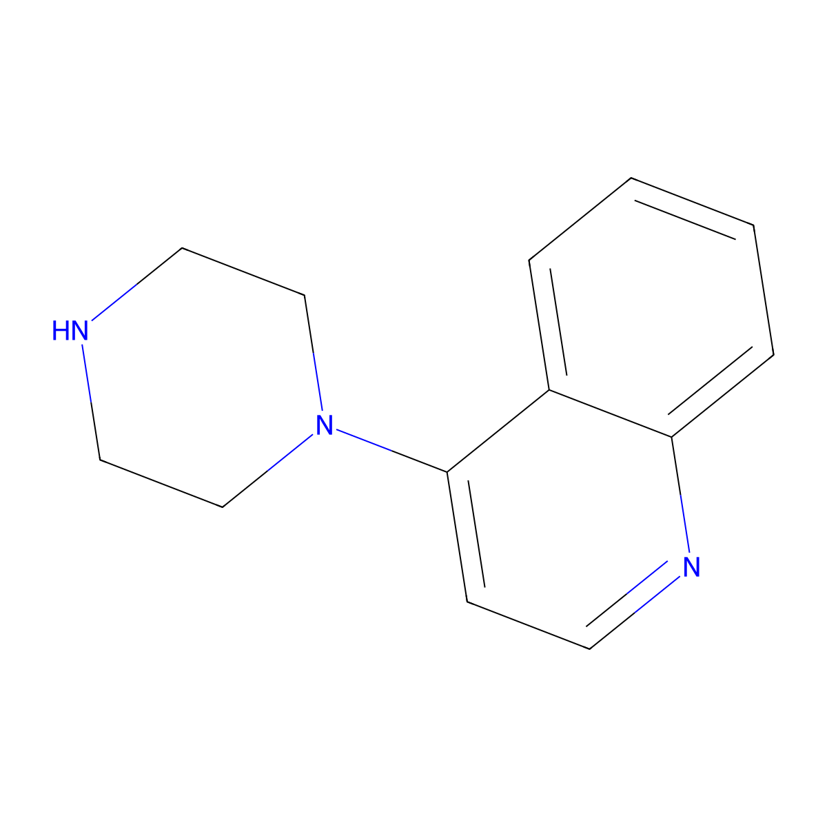 4-Piperazin-1-yl-quinoline molecular structure, CAS 118306-89-1