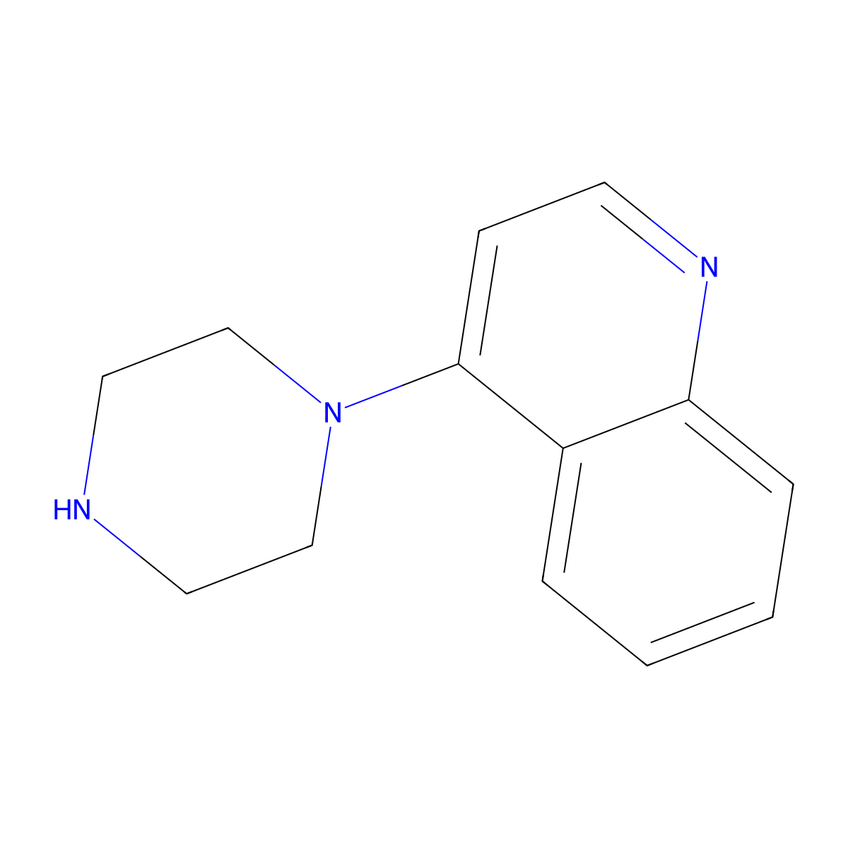 4-Piperazin-1-yl-quinoline molecular structure, CAS 118306-89-1