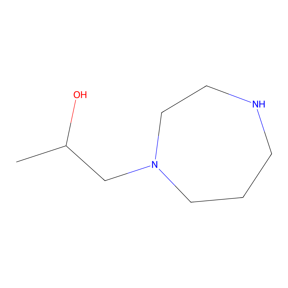 1-(1,4-Diazepan-1-yl)propan-2-ol molecular structure, CAS 1183063-15-1