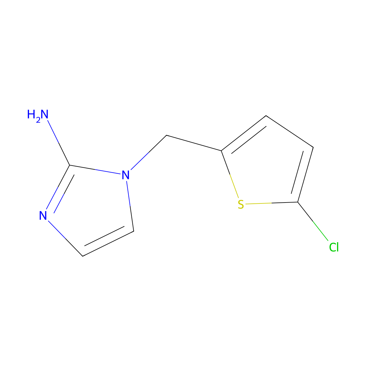 1-[(5-Chlorothiophen-2-YL)methyl]-1H-imidazol-2-amine molecular structure, CAS 1183063-24-2