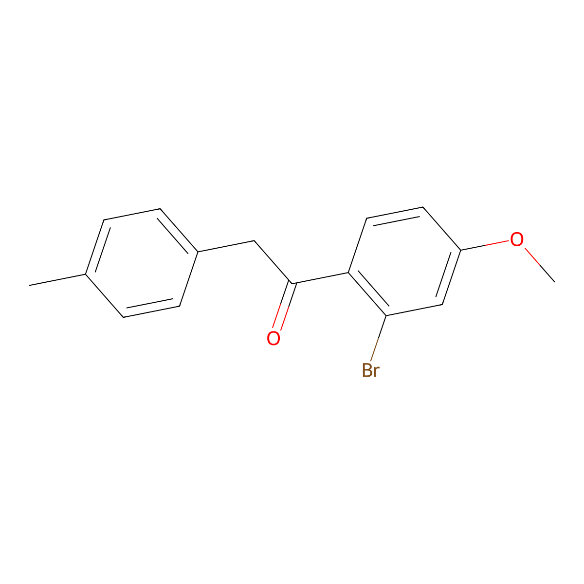 1-(2-Bromo-4-methoxyphenyl)-2-(4-methylphenyl)ethan-1-one molecular structure, CAS 1183068-56-5