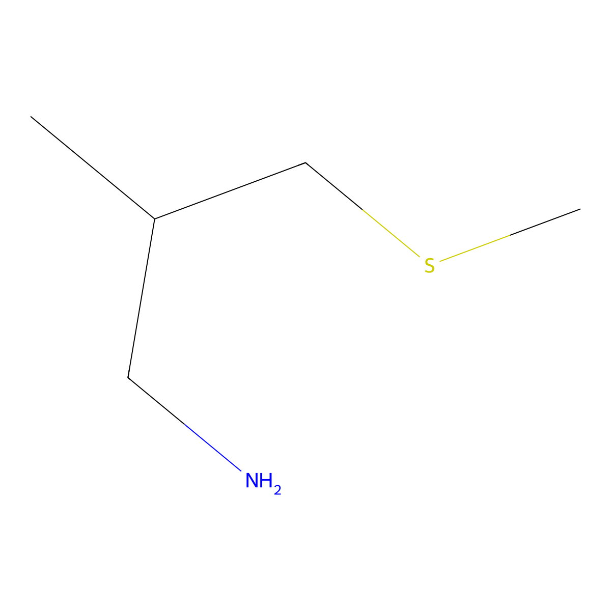 2-Methyl-3-(methylsulfanyl)propan-1-amine molecular structure, CAS 1183068-93-0