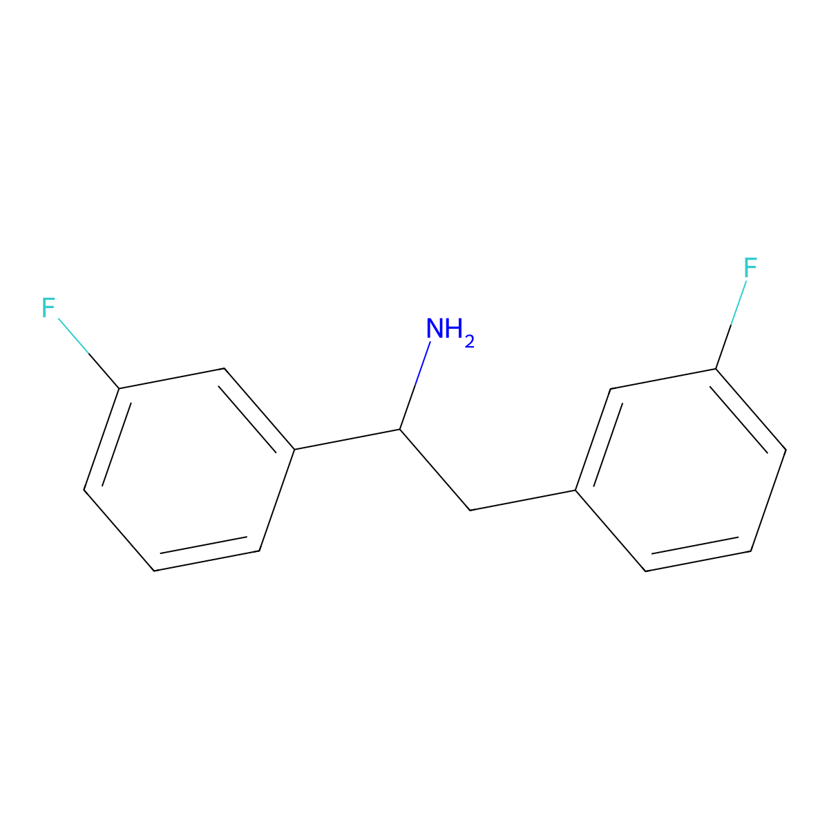 1,2-Bis(3-fluorophenyl)ethan-1-amine molecular structure, CAS 1183075-90-2
