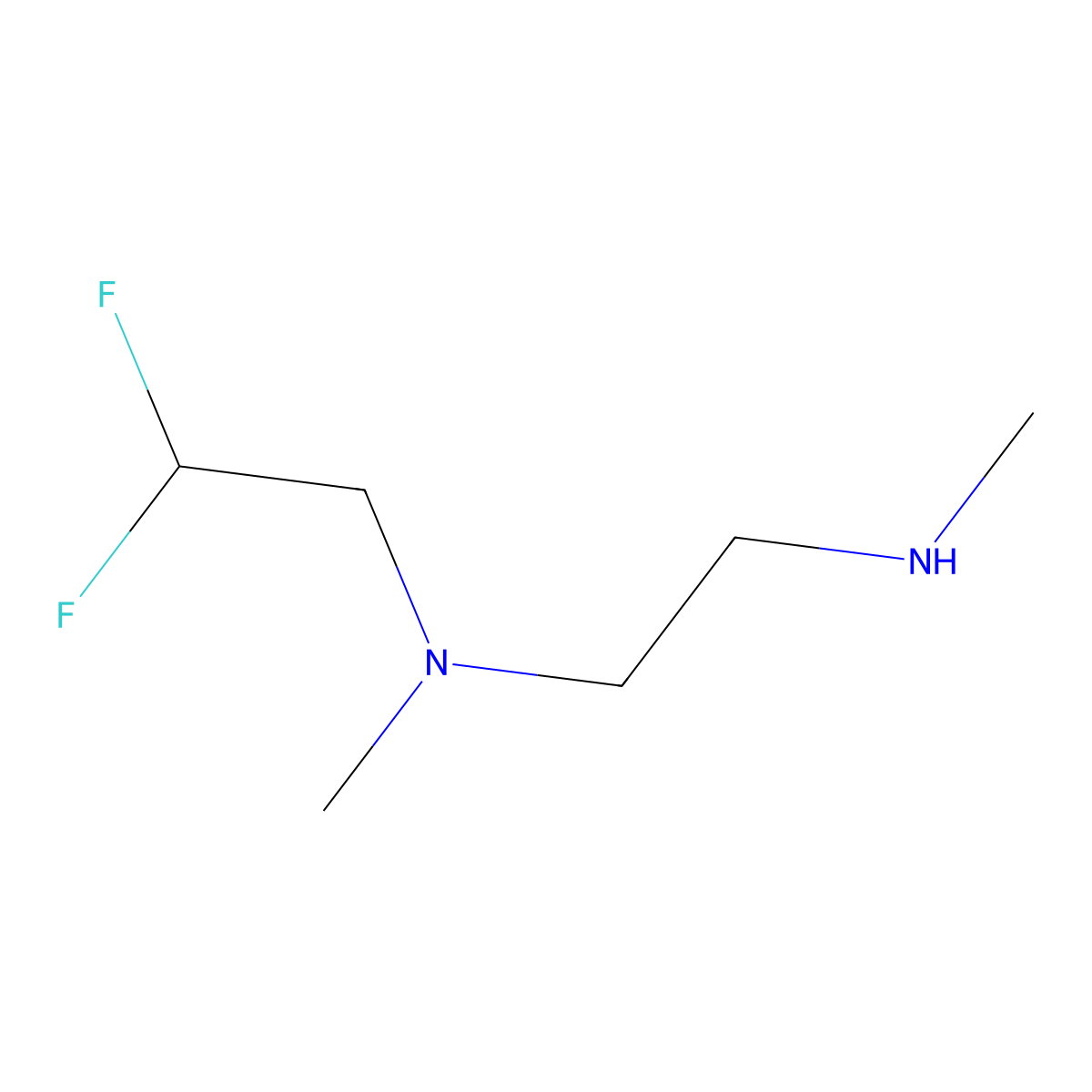 {2-[(2,2-Difluoroethyl)(methyl)amino]ethyl}(methyl)amine molecular structure, CAS 1183085-16-6
