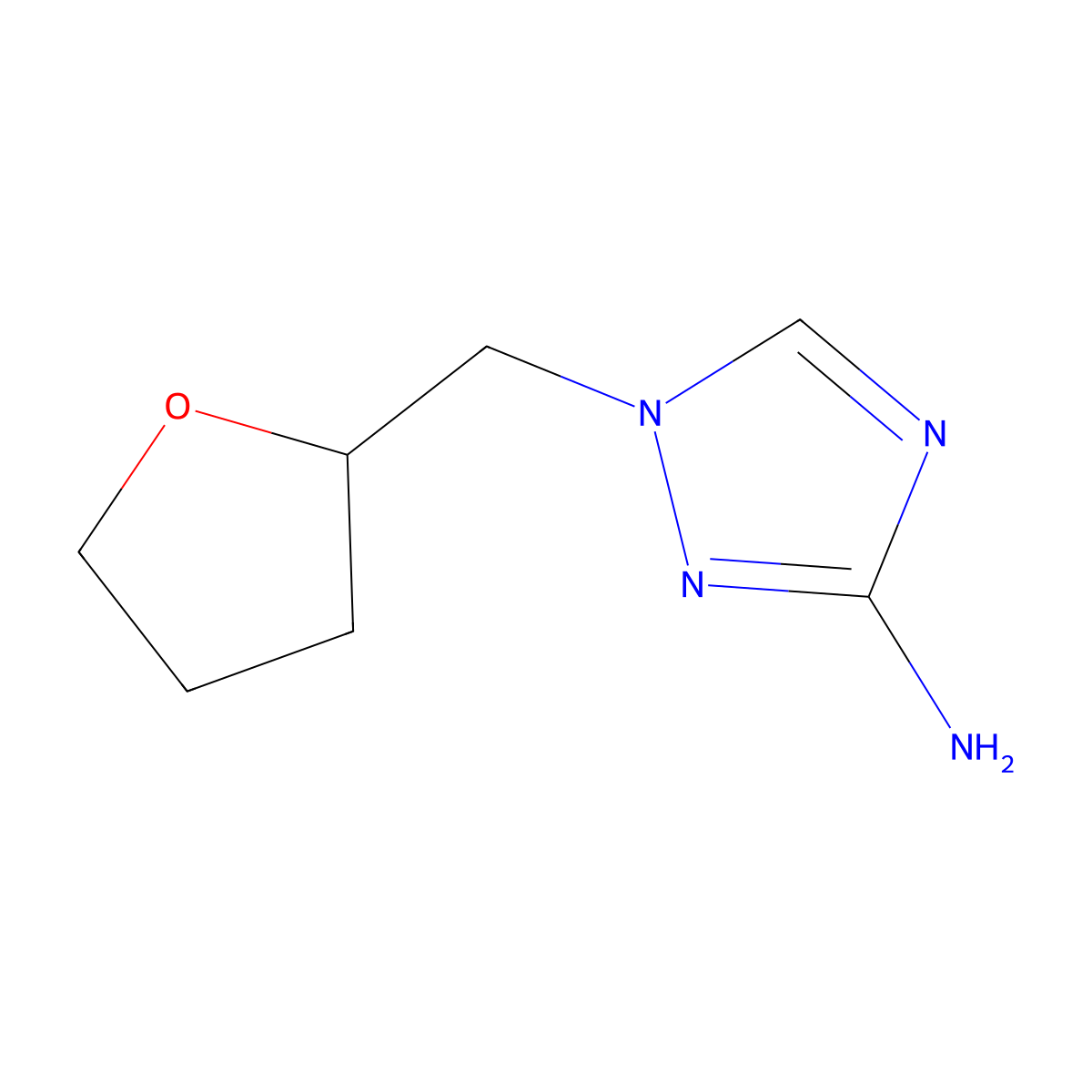 1-[(oxolan-2-yl)methyl]-1H-1,2,4-triazol-3-amine molecular structure, CAS 1183085-74-6