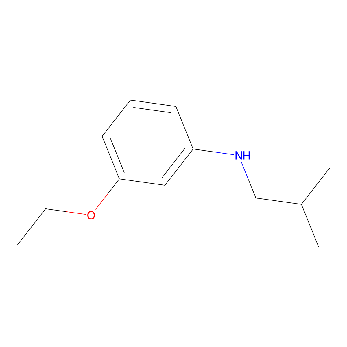 3-ethoxy-N-(2-methylpropyl)aniline molecular structure, CAS 1183085-98-4